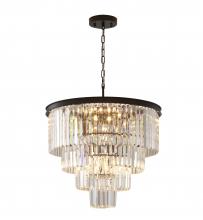 Bethel International Canada LA82C24B - Black Chandelier